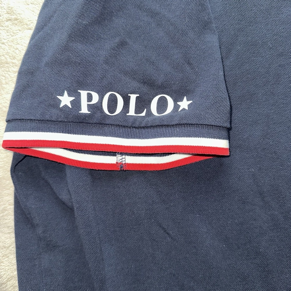 Polo Ralph Lauren Men 3XBT Blue Polo Shirt Graphic Under Collar Big Pony 3XL - Picture 9 of 12